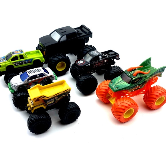 Big Truck Toy Cars Playset Lot of 6 Children Kids Big Wheels Boys - Picture 8 of 8